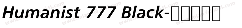 Humanist 777 Black字体转换